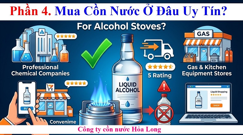 Mua Cồn Nước Cho Bếp Cồn Ở Đâu Uy Tín? Kinh Nghiệm Chọn Đúng Loại An Toàn, Giá Tốt